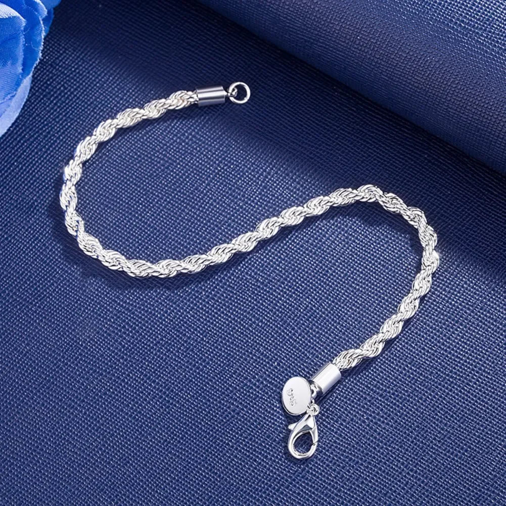 New 925 Sterling Silver Bracelet Chain Jewelry
