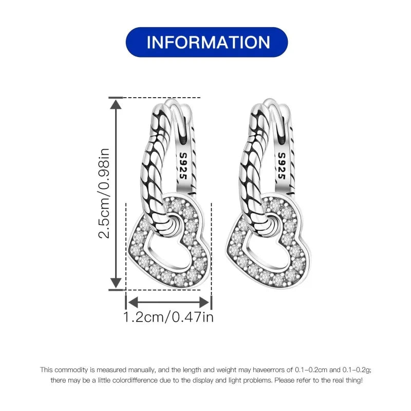925 Sterling Silver Drop Earrings Serpentine Shape Earrings Jewelry Gift