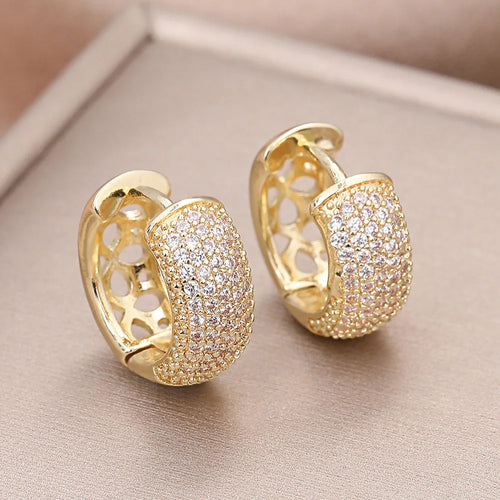 925 Sterling Silver Cubic Zirconia Hoop Earrings Vintage Small Earrings Hypoallergenic Jewelry