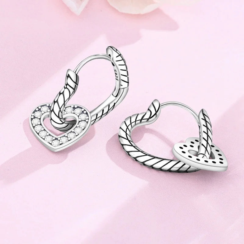 925 Sterling Silver Drop Earrings Serpentine Shape Earrings Jewelry Gift