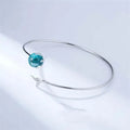 New 925 Sterling Silver Mermaid Fishtail Bangle Cuff Bracelet