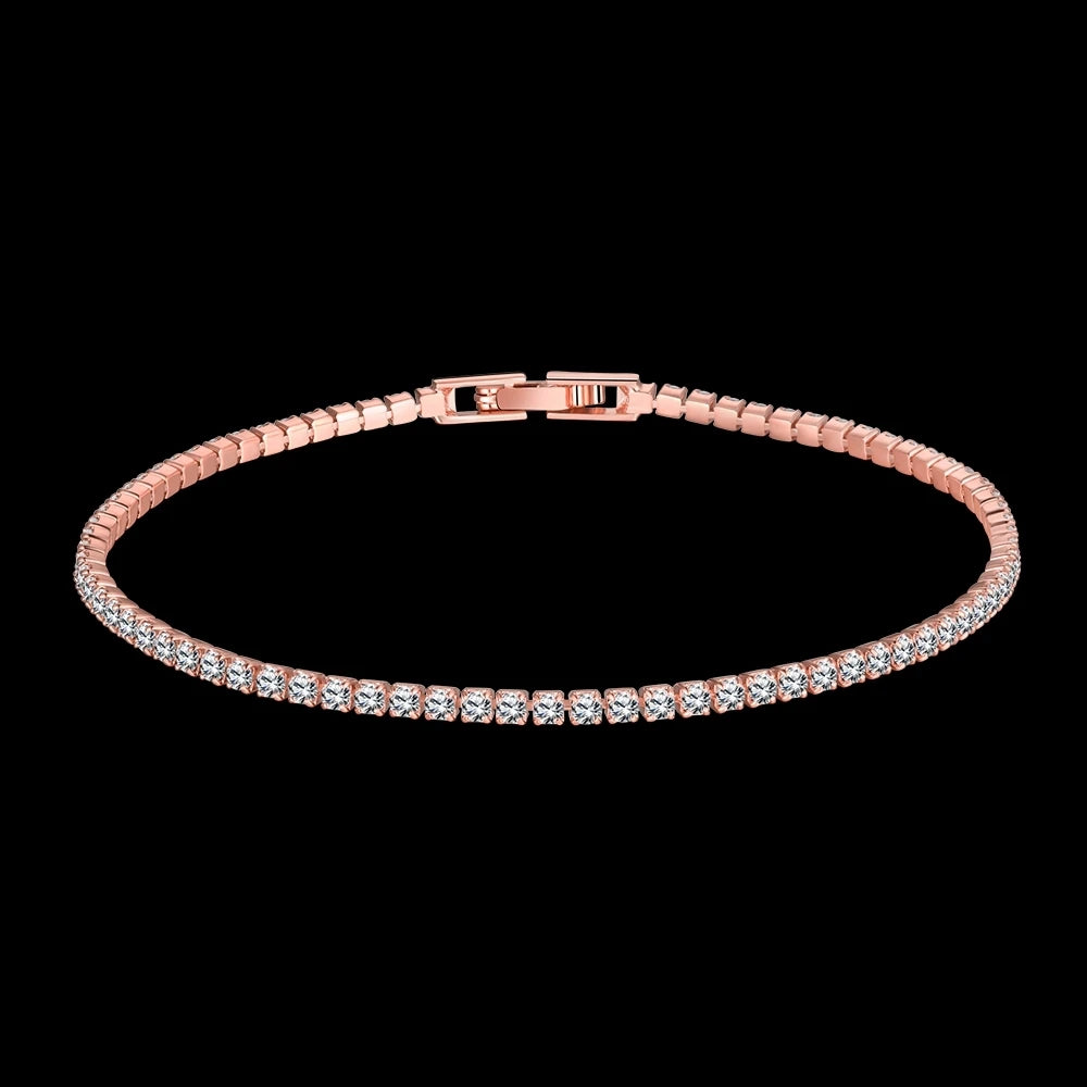 Fine 925 Sterling Silver Simulated Moissanite Diamond Bracelets Yellow White Gold Color Jewelry Gift