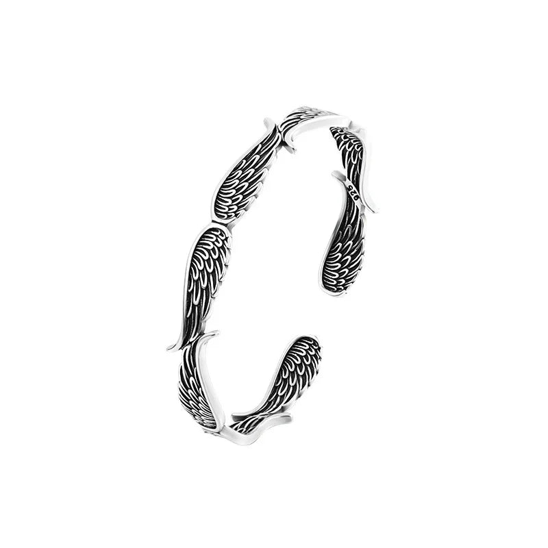 New 925 Sterling Silver Angel Wings Bracelet Fine Jewelry 