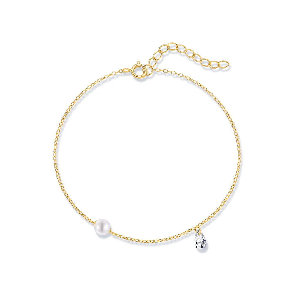 925 Sterling Silver Minimalist Small Beads Thin Chain Bracelets Rose Gold Bracelet Jewelry Accessories