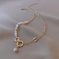 14K Gold Filled 100% Natural Baroque Freshwater Pearl Fashion Necklace