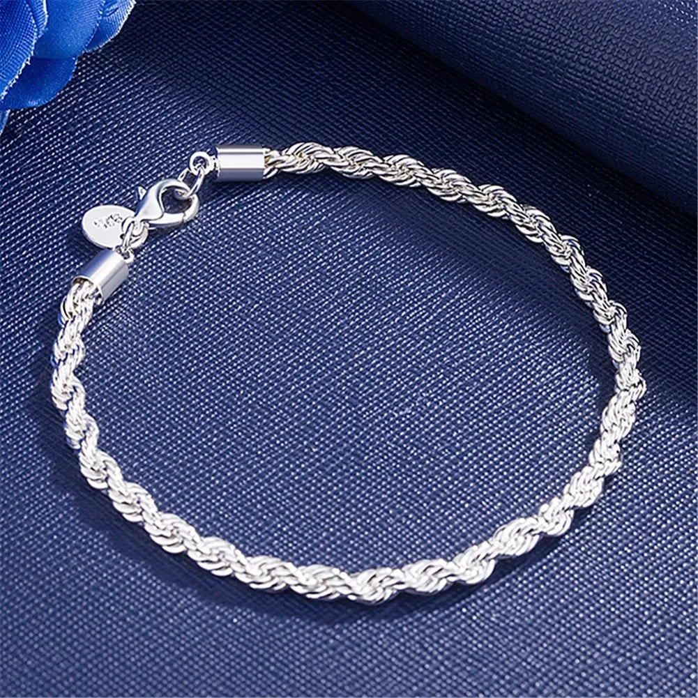 New 925 Sterling Silver Bracelet Chain Jewelry