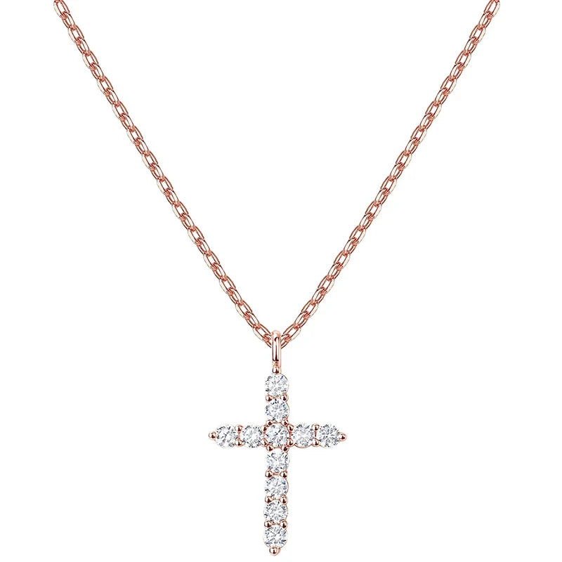 14K Gold Plated Cross Pendant  Necklace Gold Necklace