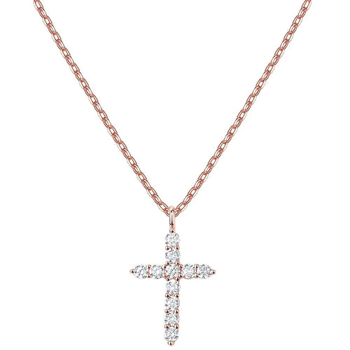 14K Gold Plated Cross Pendant  Necklace Gold Necklace