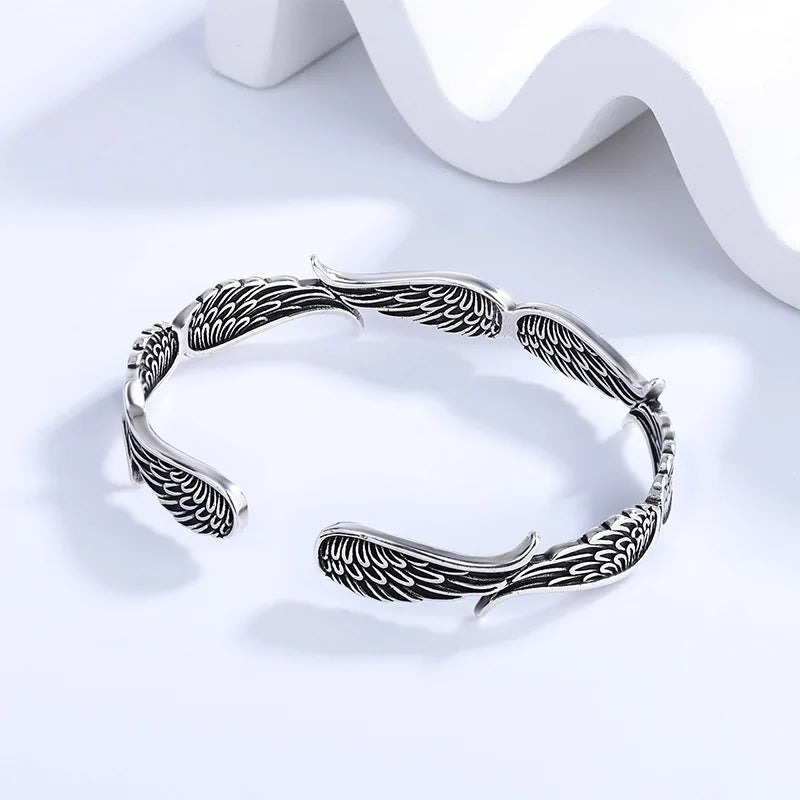 New 925 Sterling Silver Angel Wings Bracelet Fine Jewelry 