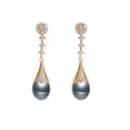 Real Natural Pearl Drop Earrings 925 Silver Earrings Choice of Color