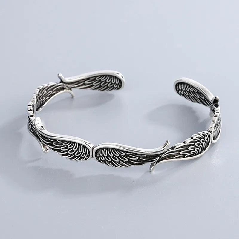 New 925 Sterling Silver Angel Wings Bracelet Fine Jewelry 