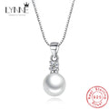 New 925 Sterling Silver Freshwater Pearl Zircon Pendant Necklace Choker Necklace