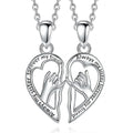 Best-Selling Fashion 925 Silver Classic Love Pendant Suitable for Lovers Sisters Personality Female Jewelry Gifts Two Sets