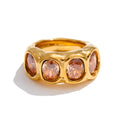 Size 678 Stainless Steel Shiny Cubic Zirconia round Fashion Ring High-Grade Stylish Exquisite Jewelry Accessories