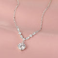 New 925 Sterling Silver Geometric Shape Charm Pendant Choker Necklace Exquisite Jewelry