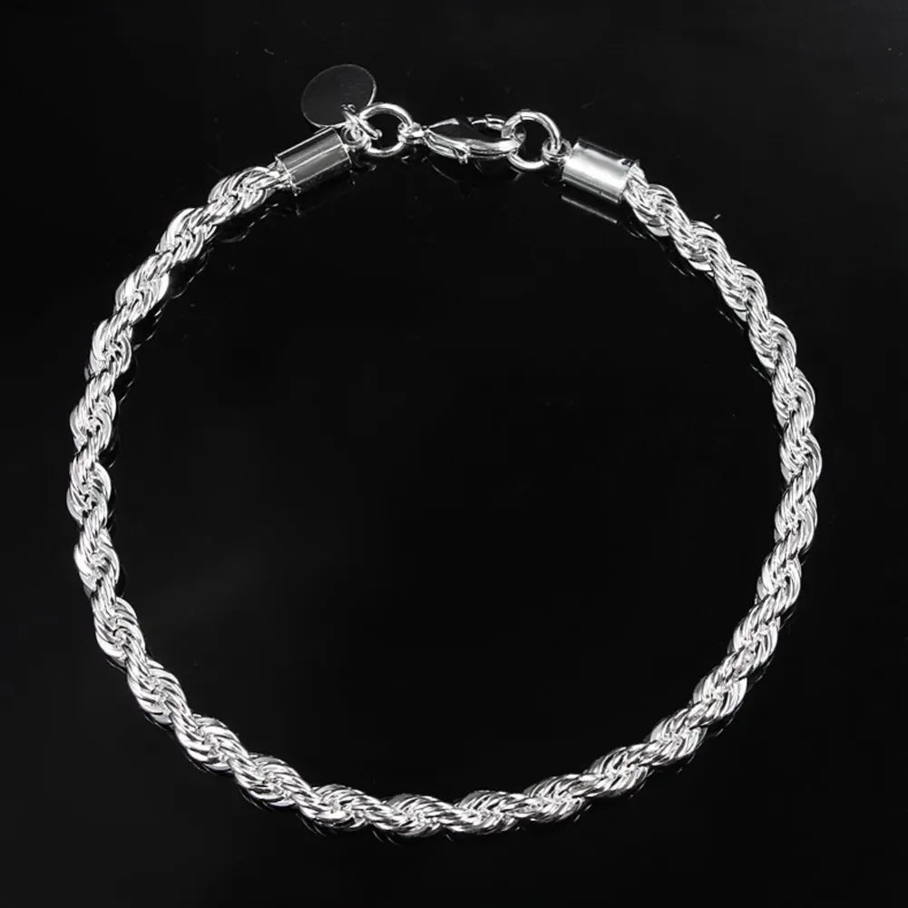 New 925 Sterling Silver Bracelet Chain Jewelry