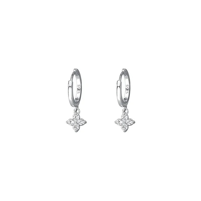 925 Sterling Silver Leaf Dangle Earrings for Women Trendy Jewelry
