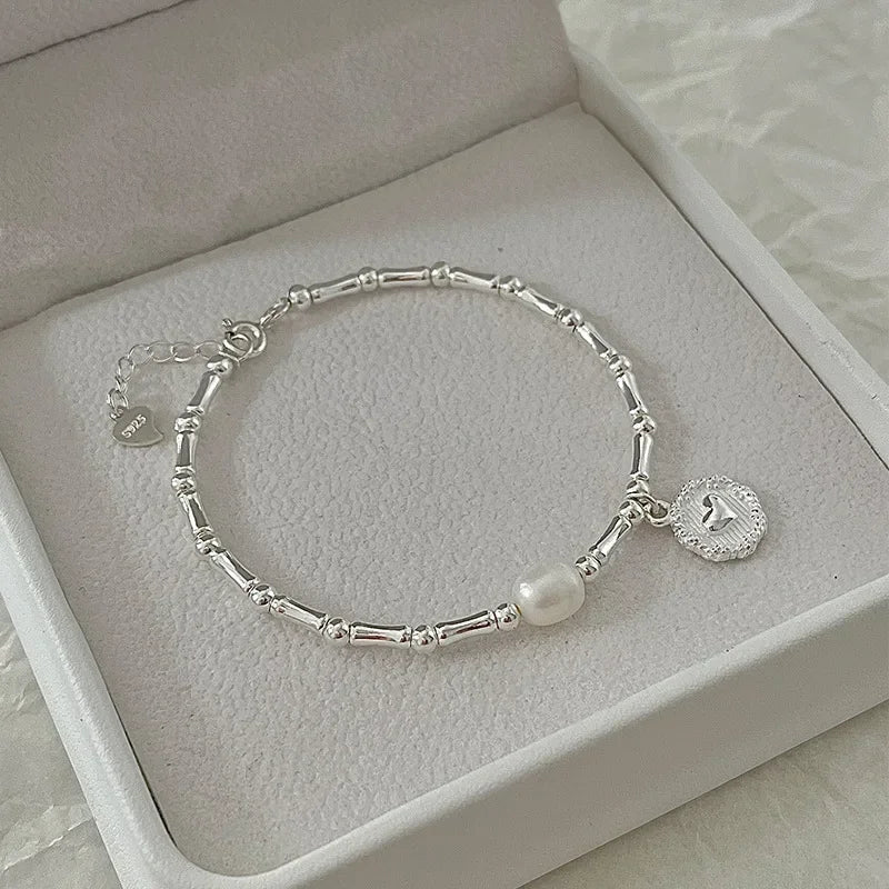 925 Sterling Silver Bracelet Partial Pearls Knots Bracelets Fashion Luxury Design Bead Charm Bracelet Jewelry
