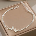 Fashion Silver Color Butterfly Bracelet Luxury Rhinestone Adjustable Charm Bracelets Jewelery