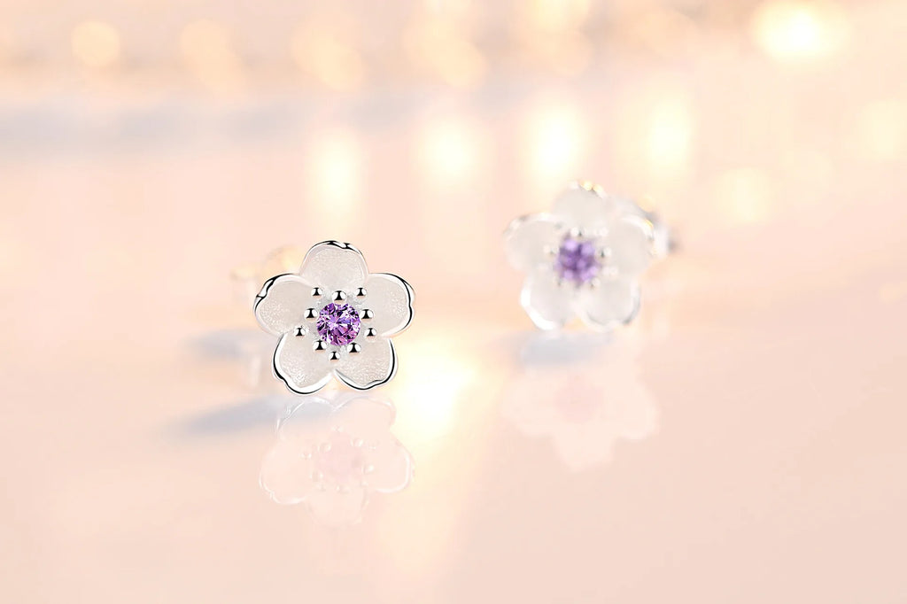 925 Sterling Silver Needle Earrings Fashion High Quality Jewelry Double Row Crystal Zircon round Stud