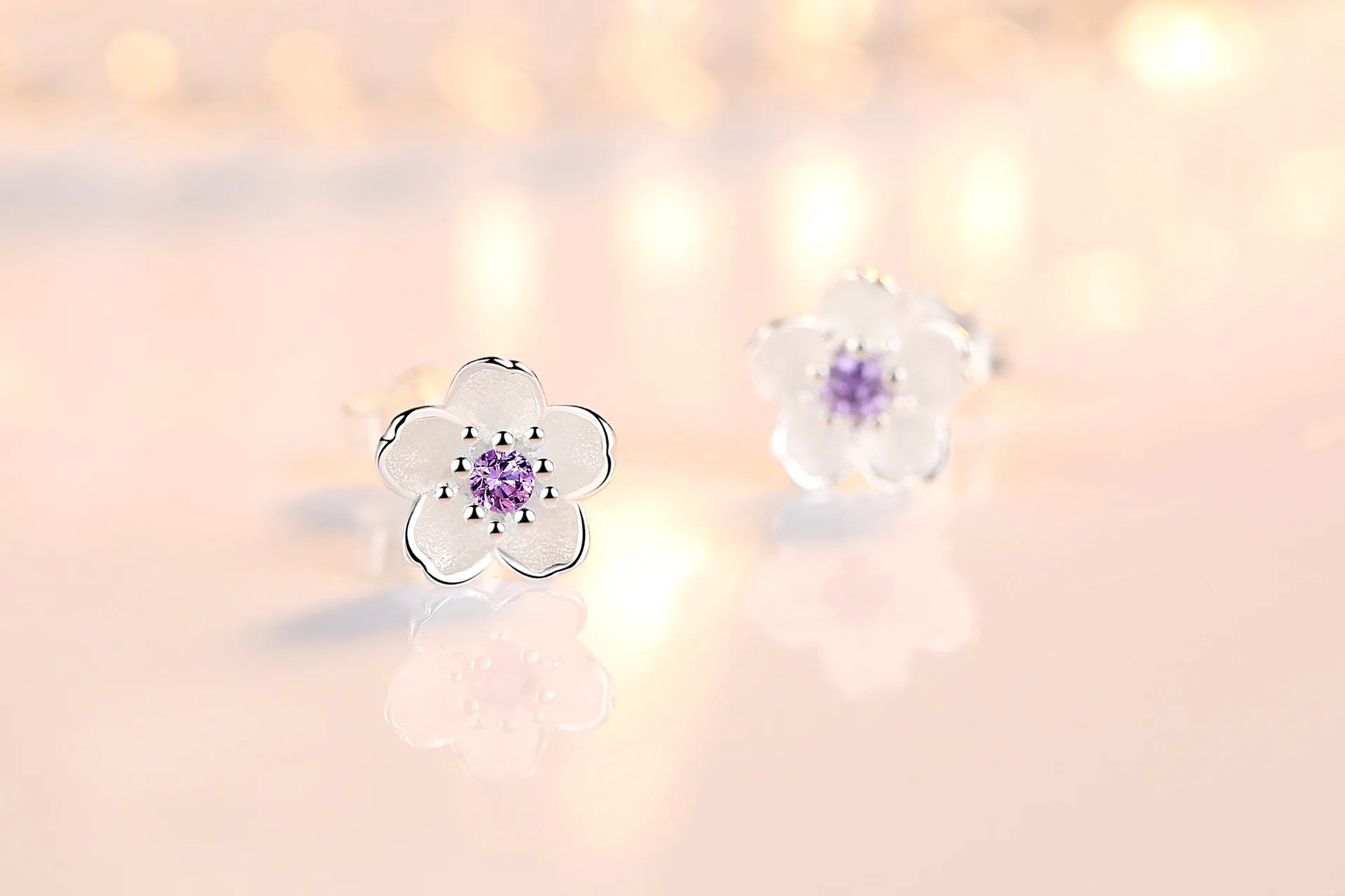 925 Sterling Silver Needle Earrings Fashion High Quality Jewelry Double Row Crystal Zircon round Stud