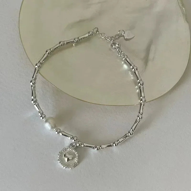 925 Sterling Silver Bracelet Partial Pearls Knots Bracelets Fashion Luxury Design Bead Charm Bracelet Jewelry