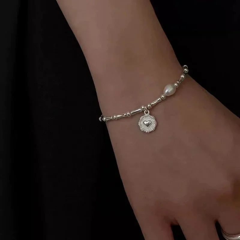 925 Sterling Silver Bracelet Partial Pearls Knots Bracelets Fashion Luxury Design Bead Charm Bracelet Jewelry