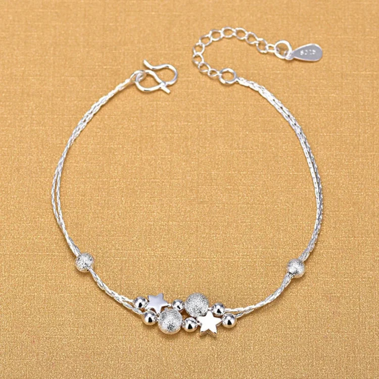 925 Sterling Silver Bracelet Partial Pearls Knots Bracelets Fashion Luxury Design Bead Charm Bracelet Jewelry