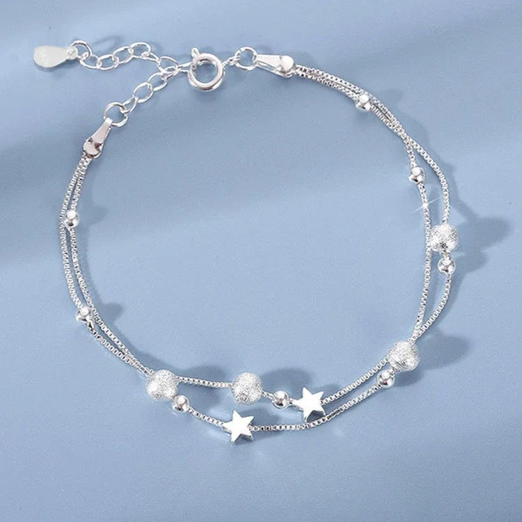 925 Sterling Silver Bracelet Partial Pearls Knots Bracelets Fashion Luxury Design Bead Charm Bracelet Jewelry