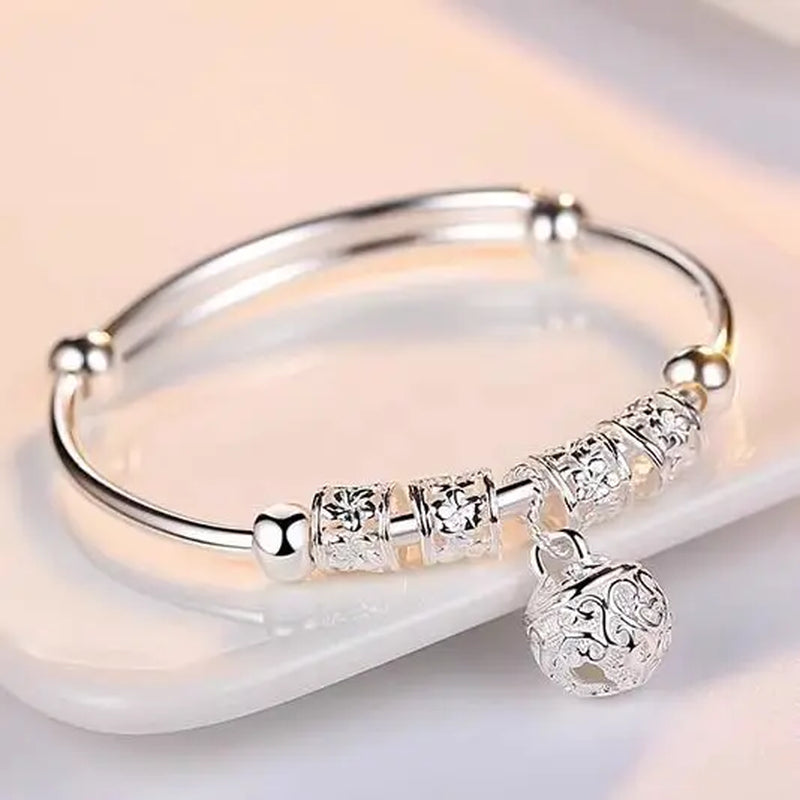 Fine 925 Sterling Silver Bangle Bracelet Luxury Jewelry