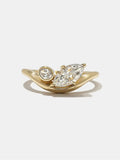 925 Sterling Silver V-Shape Marquise Zircon Ring Luxury Fine Jewelry