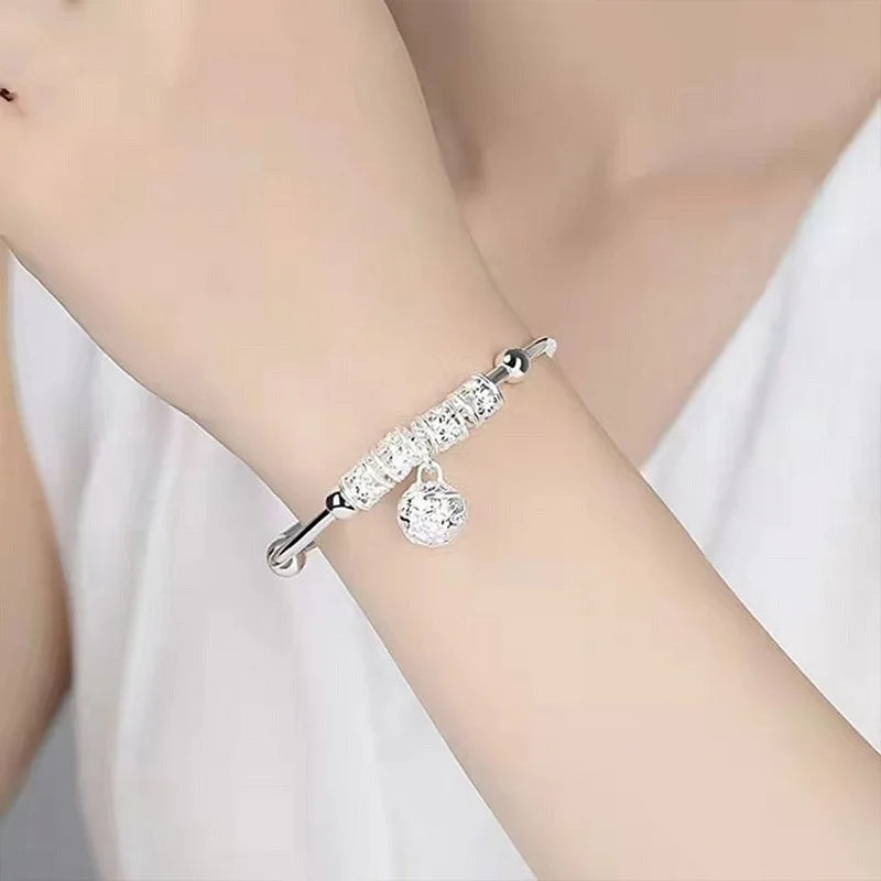 Fine 925 Sterling Silver Bangle Bracelet Luxury Jewelry