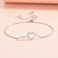 Fine 925 Sterling Silver Crystal Custom Heart Bracelet Jewelry Fashion Designer
