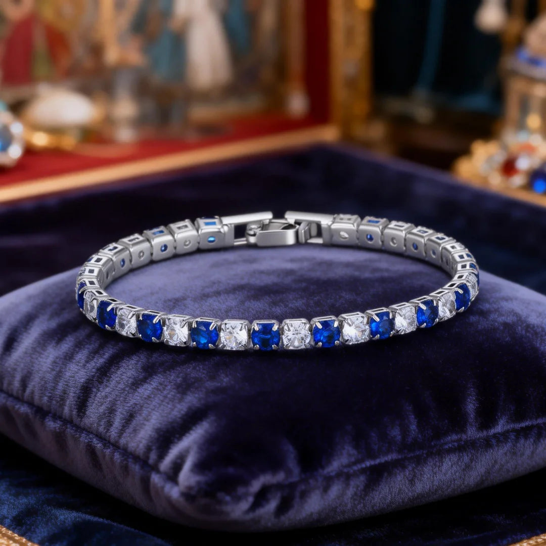 Fine 925 Sterling Silver Crystal Zircon Bracelet Fine Jewelry
