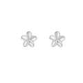 Real 925 Sterling Silver 18k Gold Plated 5MM Flower Mini Stud Earrings Fine Jewelry