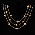 Dainty 925 Sterling Silver Plated 18K Gold Sparkling Zircon Flower Necklace for Women Exquisite Jewelry Gifts