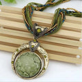 Vintage Necklace Jewelry Fashion Retro Bohemia Style Multilayer Beads Chain Crystal Grain Pendant