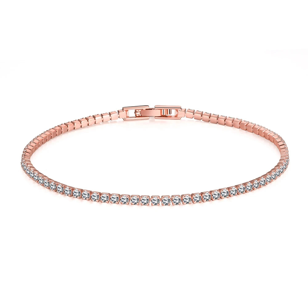 Fine 925 Sterling Silver Simulated Moissanite Diamond Bracelets Yellow White Gold Color Jewelry Gift