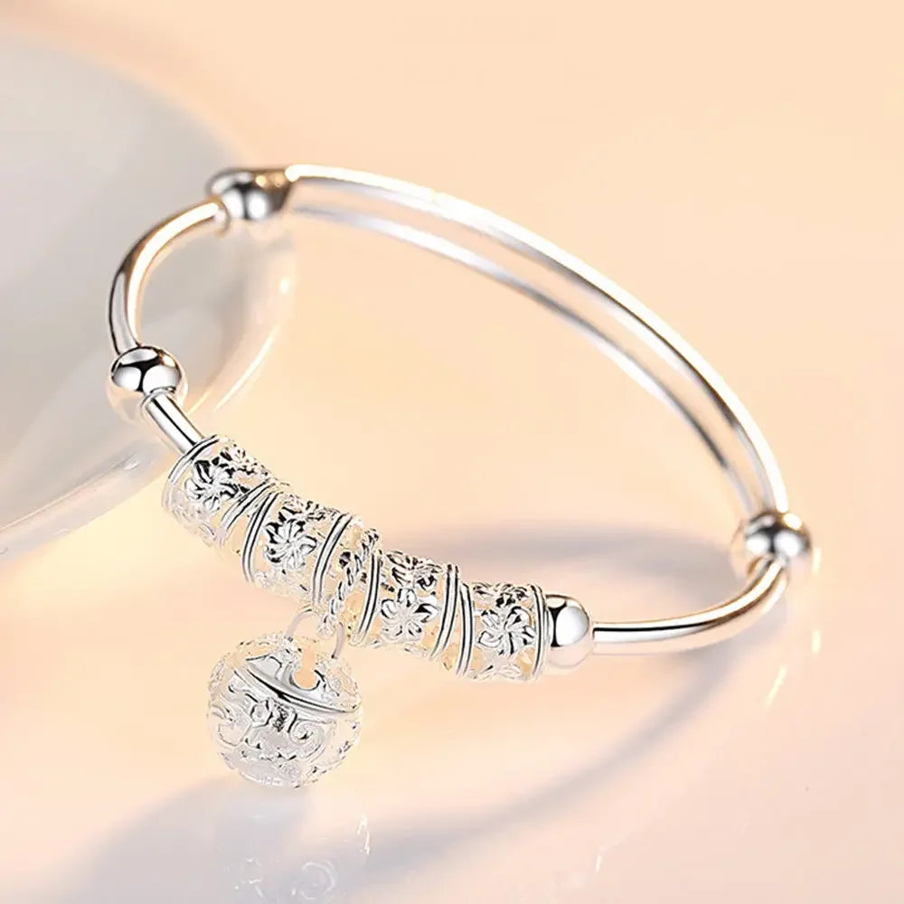 Fine 925 Sterling Silver Bangle Bracelet Luxury Jewelry