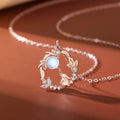 New S925 Sterling Silver 18k Gold Plated AAA CZ Rabbit Necklace Fine Jewelry