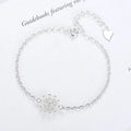 S925 Sterling Silver Bracelet Simple Sunflower Small Daisies Chrysanthemum Bracelet Fine Jewelry