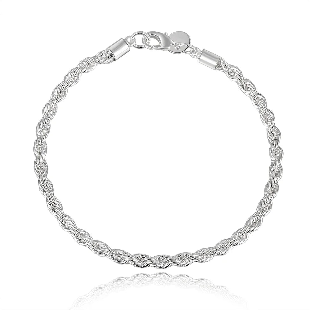 New 925 Sterling Silver Bracelet Chain Jewelry