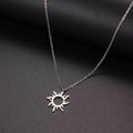 316L Stainless Steel Necklace Plated Ethnic Sun Totem Pendent Necklaces for Charm Women Birthday Party Fashion Jewelry