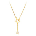 925 Sterling Silver Necklace Chain Star Pendants Exquisite Elegant Jewelry