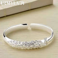New 925 Sterling Silver Elegant Peacock Opening Bangle Bracelet Jewelry