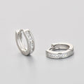 925 Sterling Silver Cubic Zirconia Hoop Earrings Vintage Small Earrings Hypoallergenic Jewelry